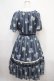 画像2: axes femme / 紫陽花シフォンワンピース M 紺 Y-25-04-15-113-AX-OP-SZ-ZI (2)