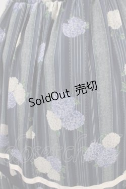 画像3: axes femme / 紫陽花シフォンワンピース M 紺 Y-25-04-15-113-AX-OP-SZ-ZI