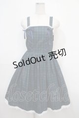 axes femme kawaii / おさんぽテリア柄ジャンスカ M グリーン Y-25-04-15-118-AX-OP-SZ-ZI