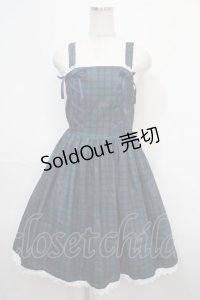 axes femme kawaii / おさんぽテリア柄ジャンスカ M グリーン Y-25-04-15-118-AX-OP-SZ-ZI