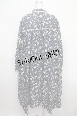 画像2: axes femme / 小花柄シャツワンピ  紺 Y-25-04-15-121-AX-OP-SZ-ZI