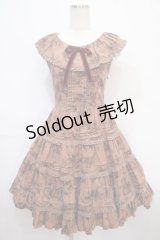 Victorian maiden / ローズフリルカラーワンピース  ブラウン Y-25-04-15-125-CL-OP-SZ-ZY