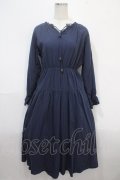 LEBECCA boutique / 湯煙を纏うワンピース F ネイビー Y-25-04-15-128-EL-OP-SZ-ZY