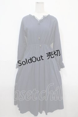 画像1: LEBECCA boutique / 湯煙を纏うワンピース F ネイビー Y-25-04-15-128-EL-OP-SZ-ZT381