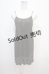 Franche Lippee / 雲柄キャミワンピース M 黒 Y-25-04-15-131-LO-OP-AS-ZS