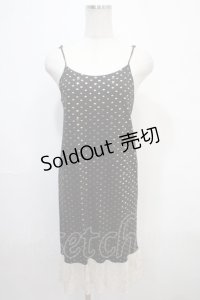 Franche Lippee / 雲柄キャミワンピース M 黒 Y-25-04-15-131-LO-OP-AS-ZS