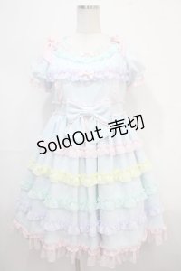 Angelic Pretty / しゃぼん玉ワンピース  サックス Y-25-04-15-133-AP-OP-SZ-ZI