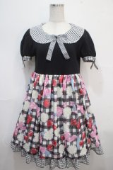 Angelic Pretty / Sweet Cherry Margaretカットワンピース  黒 Y-25-04-15-136-AP-OP-SZ-ZI