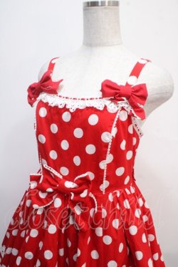 画像3: Angelic Pretty / ポルカドットジャンパースカート  赤 Y-25-04-15-138-AP-OP-SZ-ZS