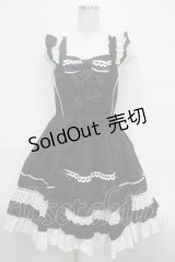 Angelic Pretty / Sweetフリルジャンパースカート  黒 Y-25-04-15-139-AP-OP-SZ-ZI
