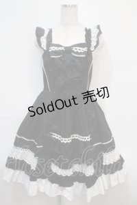 Angelic Pretty / Sweetフリルジャンパースカート  黒 Y-25-04-15-139-AP-OP-SZ-ZI