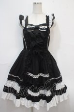 画像1: Angelic Pretty / Sweetフリルジャンパースカート  黒 Y-25-04-15-139-AP-OP-SZ-ZI (1)
