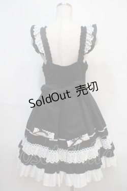 画像2: Angelic Pretty / Sweetフリルジャンパースカート  黒 Y-25-04-15-139-AP-OP-SZ-ZI