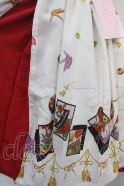 画像4: metamorphose / こい恋花かるたタックジャンパースカート  オフ白 Y-25-04-15-142-ME-OP-SZ-ZY