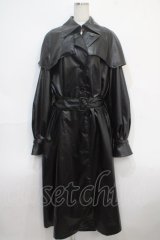 Melt the lady / レザーコート  黒 Y-25-04-15-154-PU-JA-SZ-C019