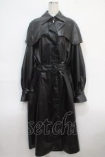 画像1: Melt the lady / レザーコート  黒 Y-25-04-15-154-PU-JA-SZ-ZTC019 (1)