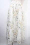axes femme / 花柄シアージャカードスカート F 生成り Y-25-04-15-156-AX-SK-SZ-ZY