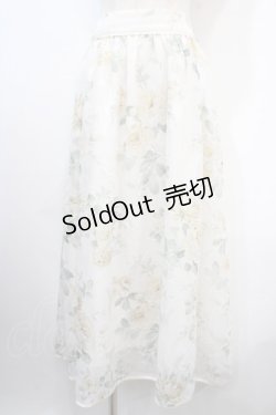 画像1: axes femme / 花柄シアージャカードスカート F 生成り Y-25-04-15-156-AX-SK-SZ-ZY