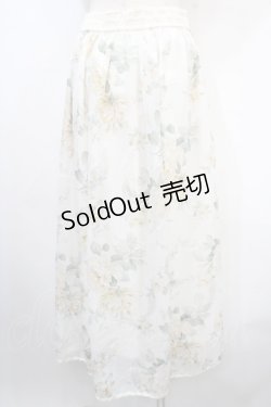 画像2: axes femme / 花柄シアージャカードスカート F 生成り Y-25-04-15-156-AX-SK-SZ-ZY