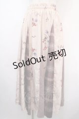 axes femme / 柄切替スカート M ピンク Y-25-04-15-158-AX-SK-SZ-ZY
