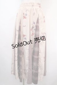 axes femme / 柄切替スカート M ピンク Y-25-04-15-158-AX-SK-SZ-ZY