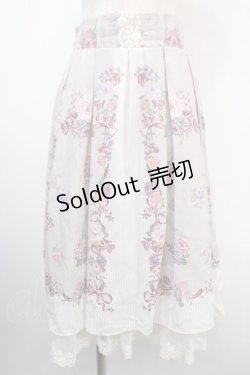 画像1: axes femme / ブーケパネル柄ミドルスカート F ベージュ Y-25-04-15-159-AX-SK-SZ-ZI