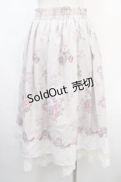 画像2: axes femme / ブーケパネル柄ミドルスカート F ベージュ Y-25-04-15-159-AX-SK-SZ-ZI