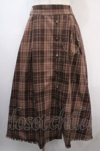 axes femme / タータンチェックスカート F 茶 Y-25-04-15-163-AX-SK-SZ-ZT140