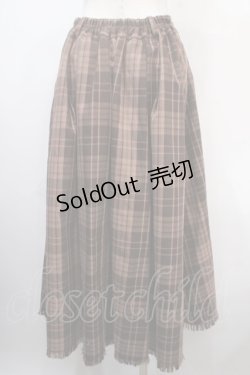 画像2: 【SALE】axes femme / タータンチェックスカート F 茶 Y-25-04-15-163-AX-SK-SZ-ZT140