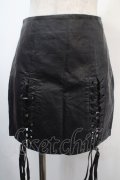PUNK RAVE / Spindle mini skirt S 黒 Y-25-04-15-164-PU-SK-SZ-ZY