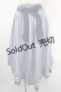 axes femme POETIQUE / ストライプ柄イレヘムスカート  サックス Y-25-04-15-167-AX-SK-SZ-ZY