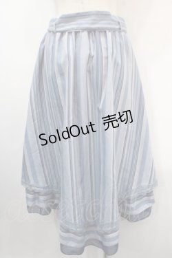 画像2: axes femme POETIQUE / ストライプ柄イレヘムスカート  サックス Y-25-04-15-167-AX-SK-SZ-ZY