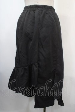 画像2: NieR Clothing / 変則スリットスカート F 黒 Y-25-04-15-172-PU-SK-SZ-ZY
