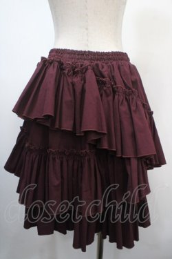 画像2: Vallee lys / "Sweet alyssum series"イレギュラースカート  ボルドー Y-25-04-15-176-GO-SK-SZ-ZY