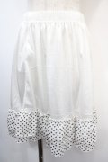 MARBLE / ドットフリルペチスカート M~4L ホワイト Y-25-04-15-179-GO-SK-SZ-ZY