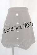 Ank Rouge / ビジューボタン台形ミニスカート M ブラウン Y-25-04-15-180-CA-SK-SZ-ZY