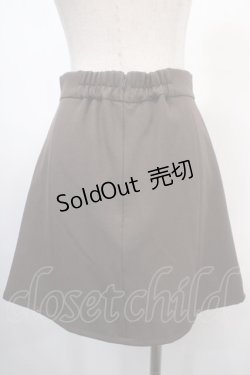 画像2: Ank Rouge / ビジューボタン台形ミニスカート M ブラウン Y-25-04-15-180-CA-SK-SZ-ZY