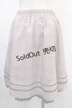 画像2: 【SALE】axes femme POETIQUE / 釦デザインチェックスカート M グレー Y-25-04-15-183-AX-SK-SZ-ZT139