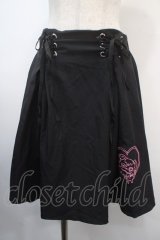 NieR Clothing / 編み上げスカート  黒 Y-25-04-15-190-PU-SK-SZ-ZY