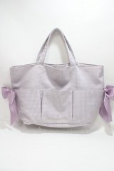 Maison de FLEUR / BAGうさぎさんと一緒トートバッグ  ラベンダー Y-25-04-15-017-LO-BG-SZ-ZT0509