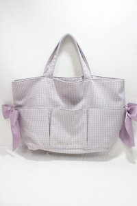 Maison de FLEUR / BAGうさぎさんと一緒トートバッグ  ラベンダー Y-25-04-15-017-LO-BG-SZ-ZY