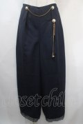 axes femme / チェーン付きダブルボタンパンツ  紺 Y-25-04-15-201-AX-PA-SZ-ZY