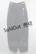 axes femme / チェーン付きダブルボタンパンツ  紺 Y-25-04-15-201-AX-PA-SZ-ZY
