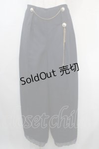axes femme / チェーン付きダブルボタンパンツ  紺 Y-25-04-15-201-AX-PA-SZ-ZY