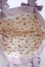 画像3: 【SALE】Maison de FLEUR / BAGデイジービジューリボンフリルバッグ  ラベンダー Y-25-04-15-018-LO-BG-SZ-ZTK018 (3)