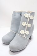 axes femme POETIQUE / チャイナ釦ブーツ S サックス Y-25-04-15-019-AX-SH-SZ-ZY