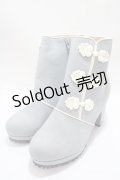 axes femme POETIQUE / チャイナ釦ブーツ S サックス Y-25-04-15-019-AX-SH-SZ-ZY