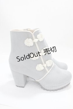 画像4: axes femme POETIQUE / チャイナ釦ブーツ S サックス Y-25-04-15-019-AX-SH-SZ-ZY