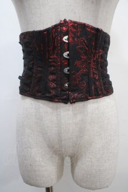 画像1: ATELIER PIERROT / Grim Shadows Corset  黒×赤 Y-25-04-15-022-EL-ZA-SZ-ZY