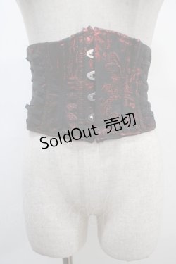 画像1: ATELIER PIERROT / Grim Shadows Corset  黒×赤 Y-25-04-15-022-EL-ZA-SZ-ZY